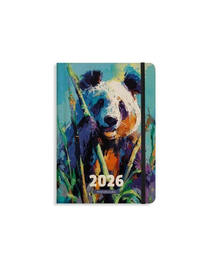 matabooks® Nachhaltiger A5 Kalender, Jahresplaner – Samaya 2026 Farbe: Bamboo Green (DE/EN)