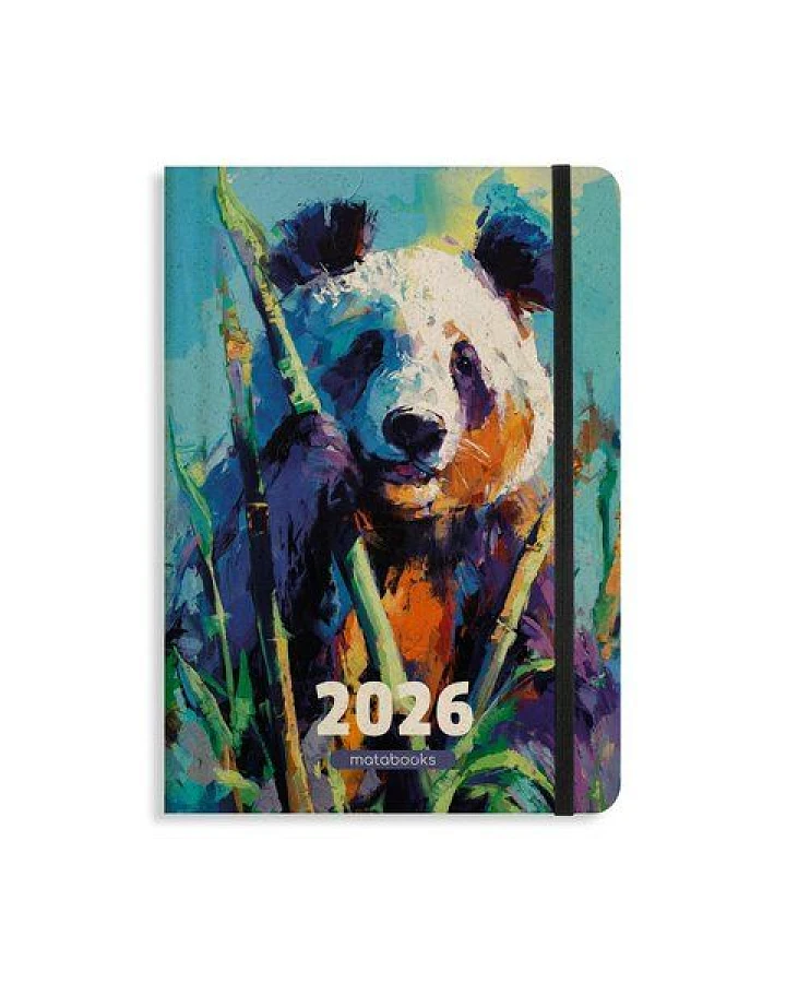 matabooks® Nachhaltiger A5 Kalender, Jahresplaner – Samaya 2026 Farbe: Bamboo Green (DE/EN)