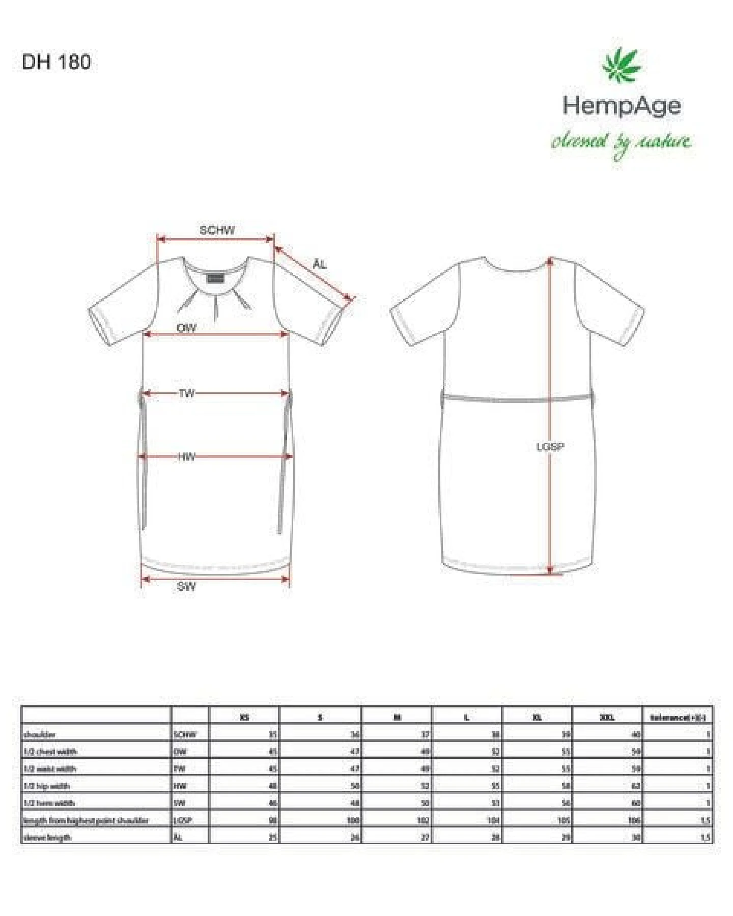 HempAge Knielanges Kleid mit Druck Hanf/Biobaumwolle – Ansicht 3