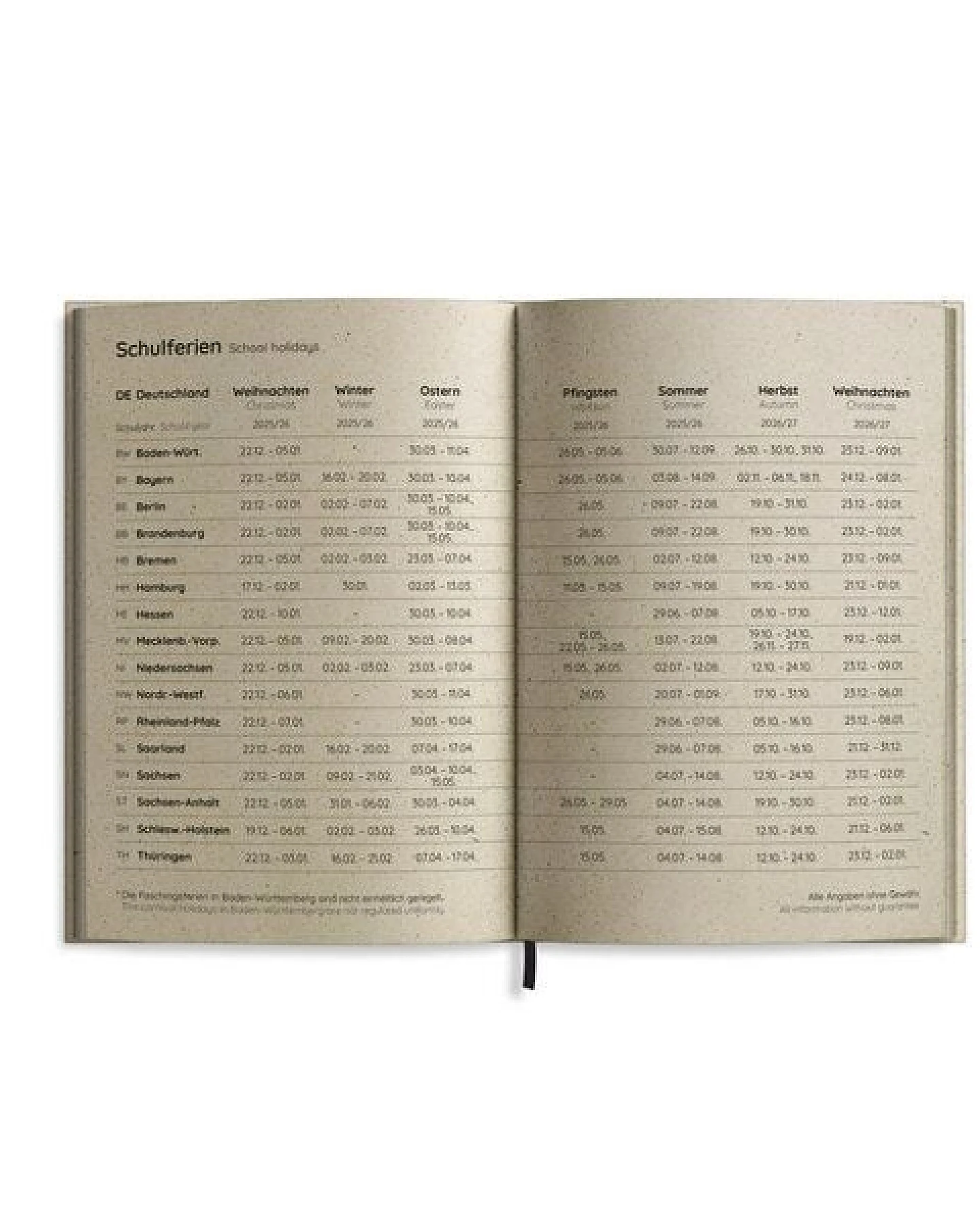 matabooks® Nachhaltiger A6 Kalender, Jahresplaner – Samaya 2026 Farbe: Yellow (DE/EN) – Ansicht 4
