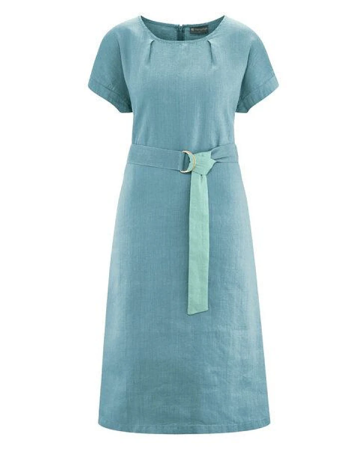 HempAge Zeitloses Midikleid Hanf/Biobaumwolle