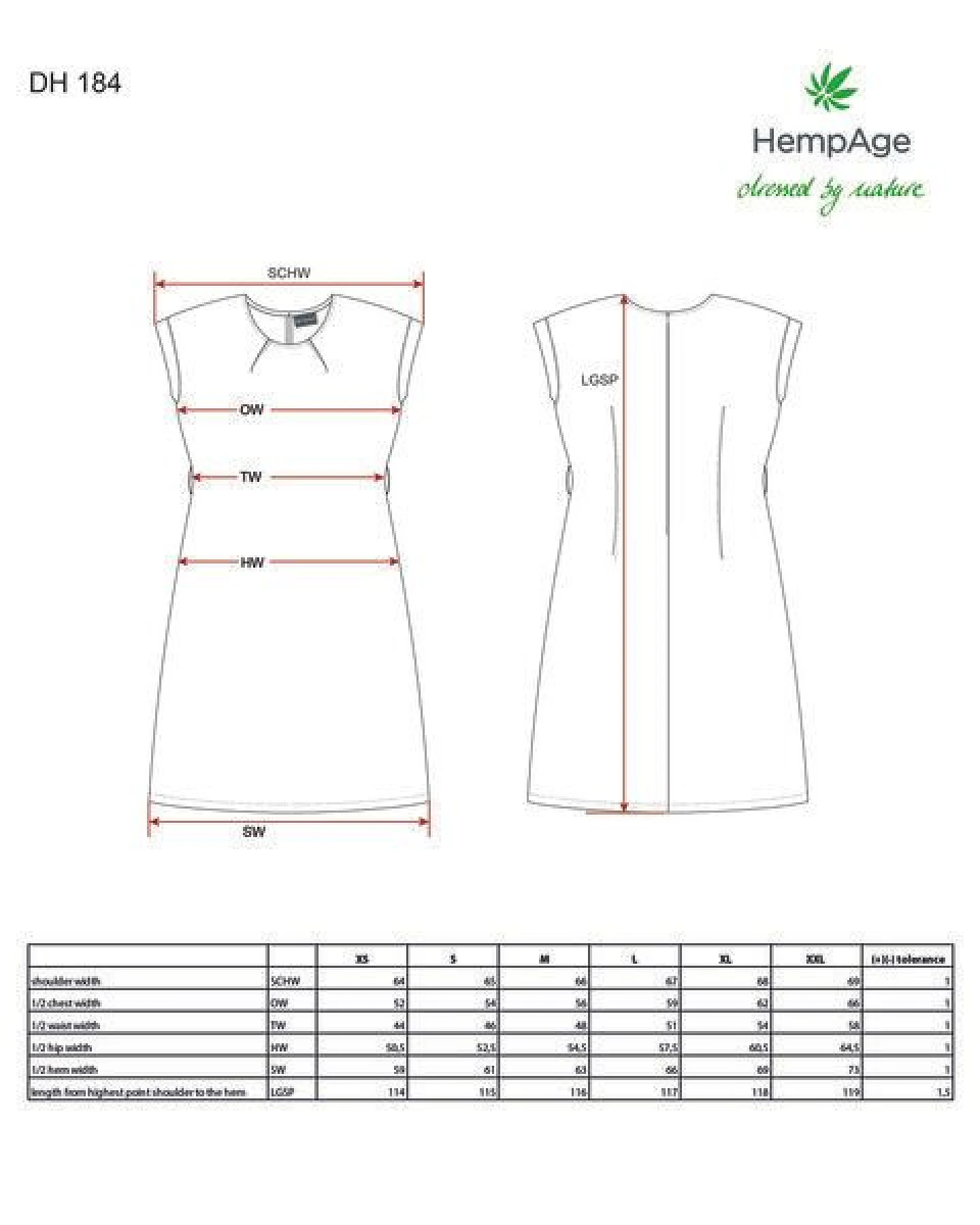 HempAge Zeitloses Midikleid Hanf/Biobaumwolle – Ansicht 3