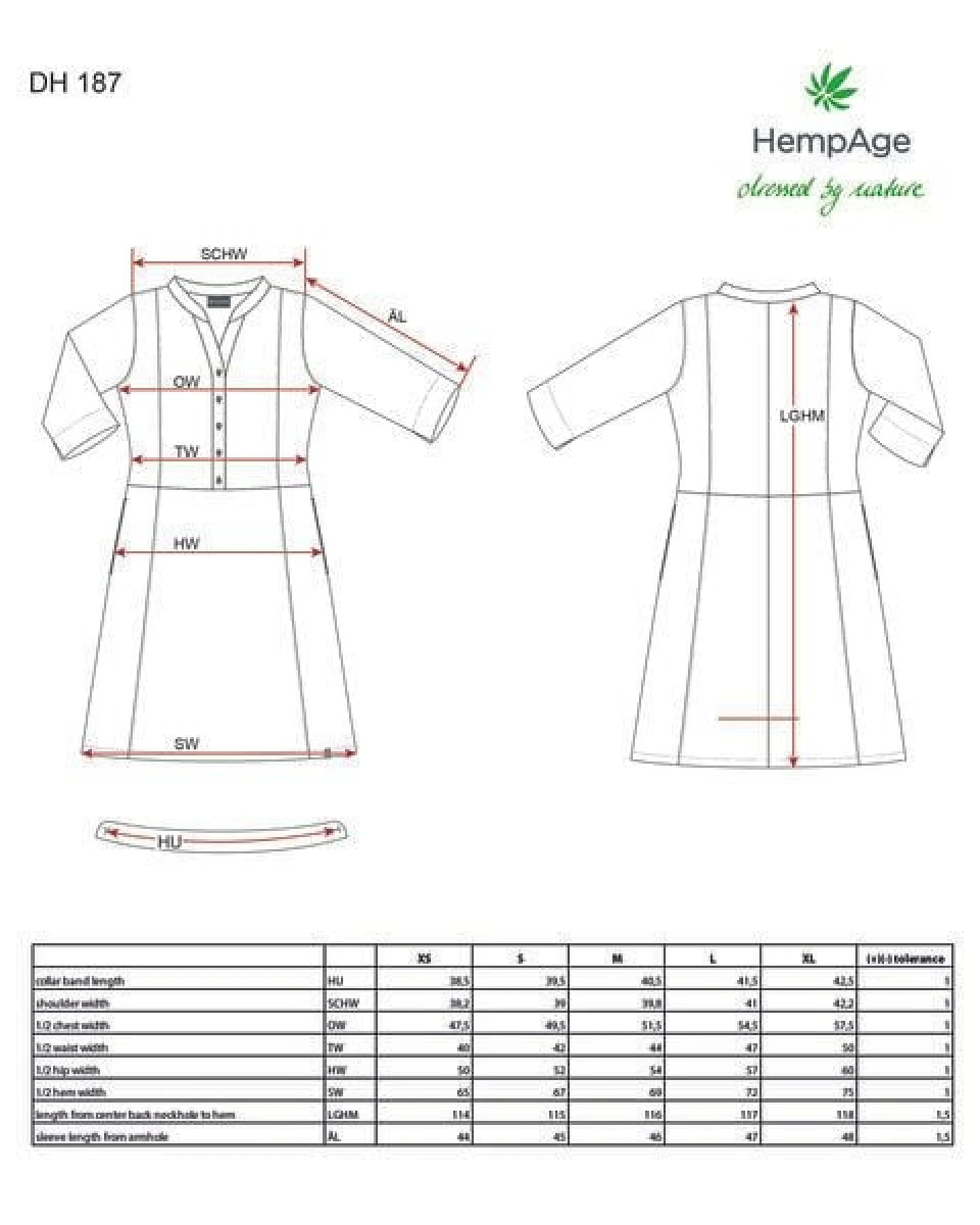 HempAge Modernes Hemdblusenkleid Hanf/Biobaumwolle – Ansicht 3