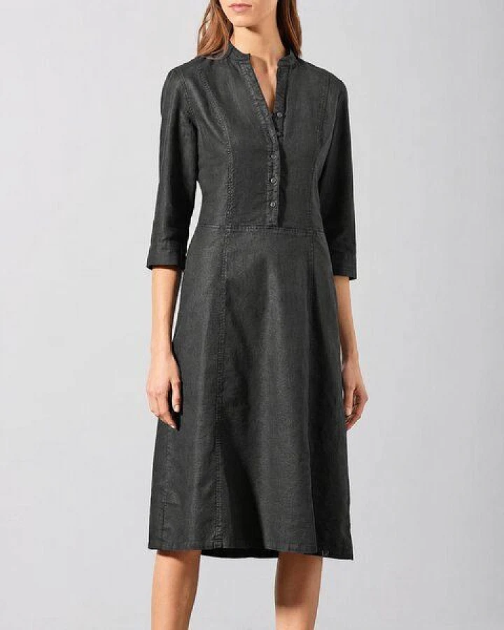 HempAge Modernes Hemdblusenkleid Hanf/Biobaumwolle