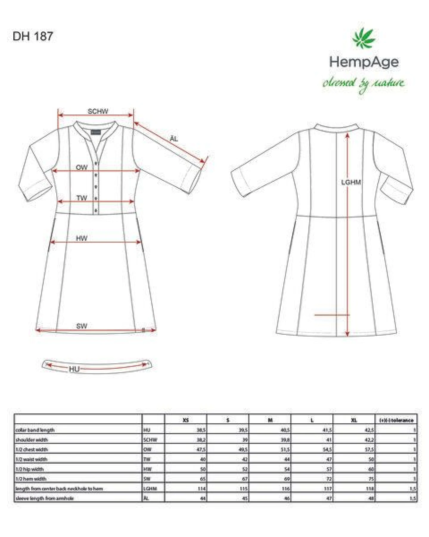 HempAge Modernes Hemdblusenkleid Hanf/Biobaumwolle – Ansicht 3
