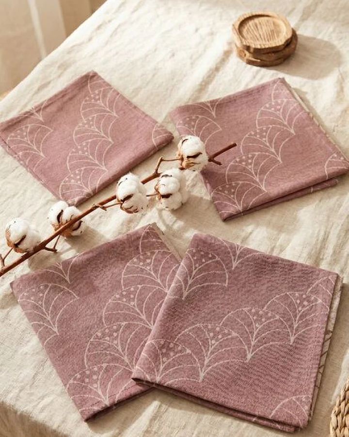 Nature by Adam Argentinian Criolla Light Serviette 4er Pack - Made in Germany - 100% Bio-Baumwolle