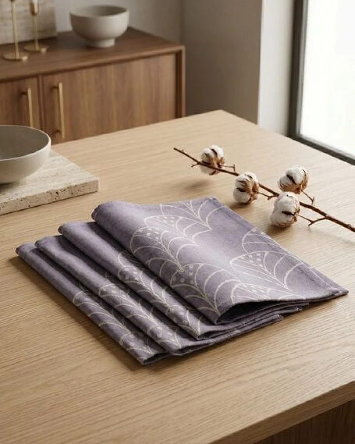 Nature by Adam Argentinian Criolla Light Serviette 4er Pack - Made in Germany - 100% Bio-Baumwolle