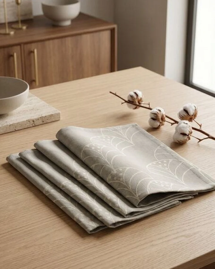 Nature by Adam Argentinian Criolla Light Serviette 4er Pack - Made in Germany - 100% Bio-Baumwolle