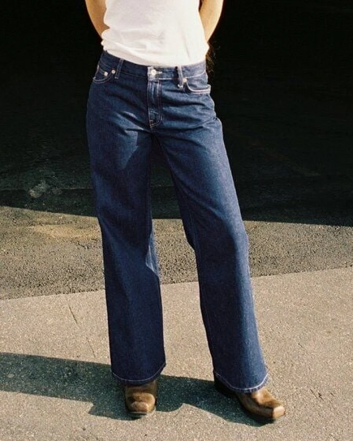 Nudie Jeans Wide Heidi Jeans - Classic Blue
