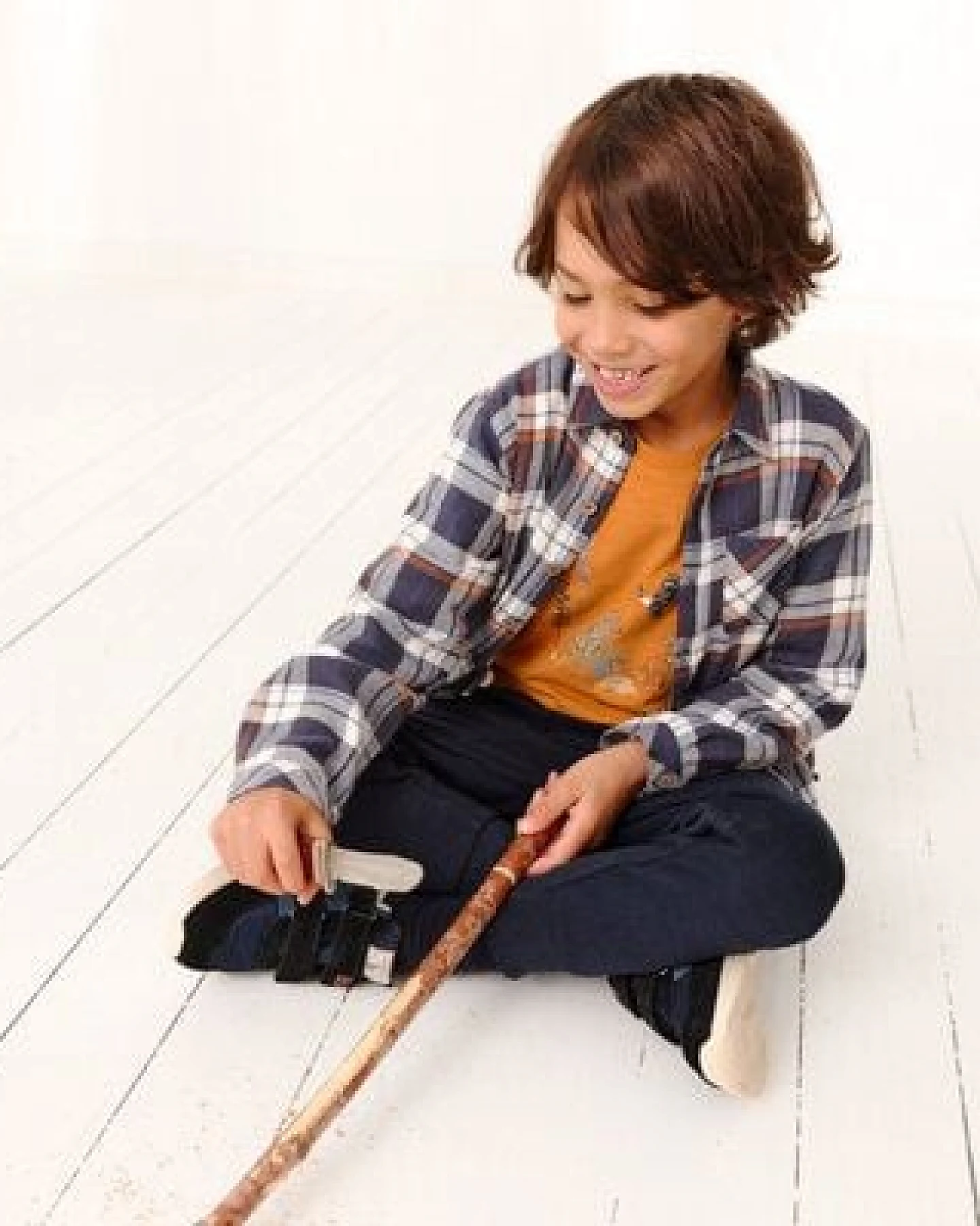 People Wear Organic Flanell Hemd, blau kariert, Bio-Baumwolle – Ansicht 3