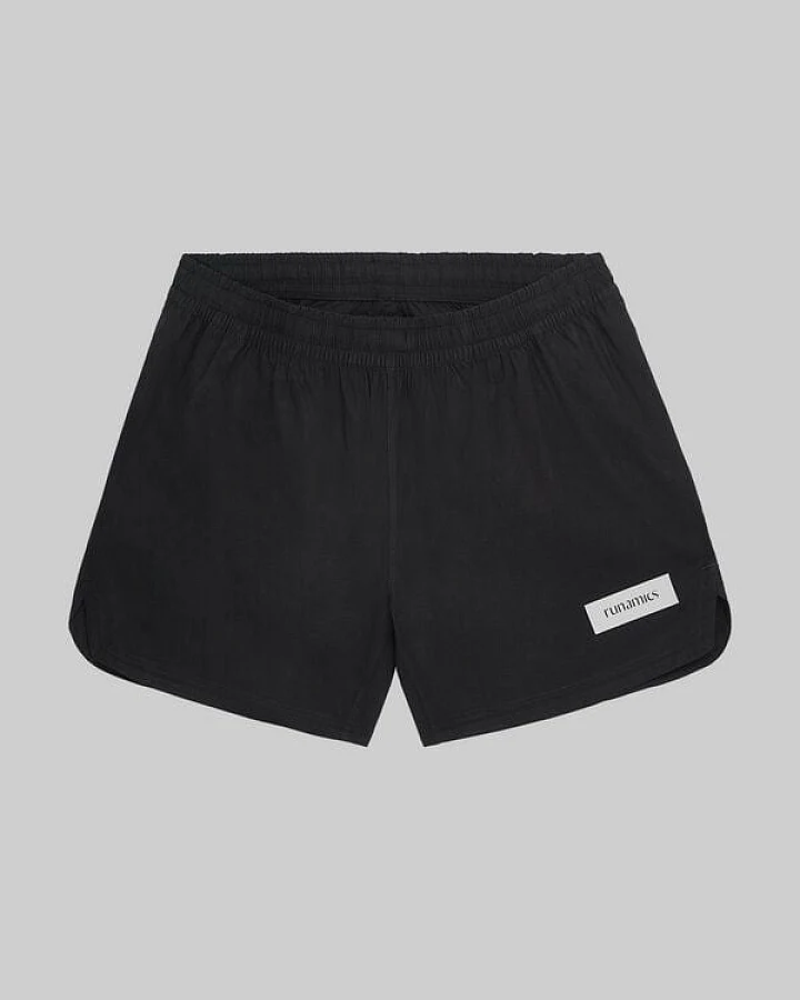 runamics Bouncy Cotton Running Shorts, Herren, schwarz