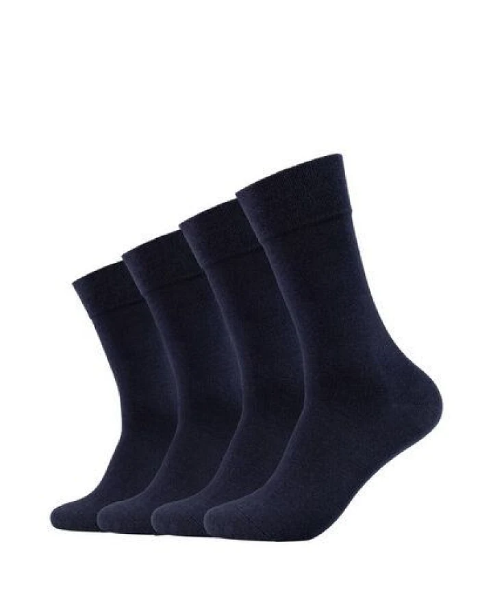 camano 4 Paar Premium Socken ohne Gummidruck Biobaumwolle