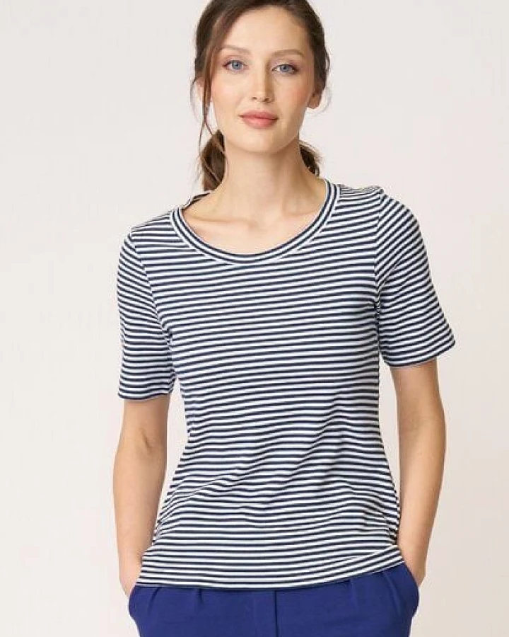 LANA Organic Ringelshirt aus Bio Baumwolle, Modell Ada