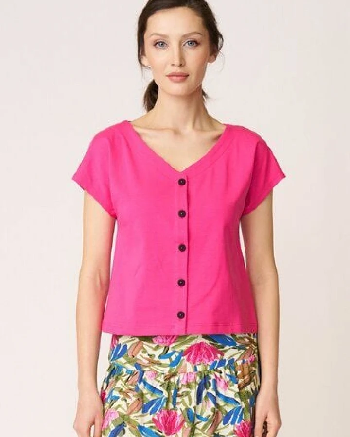 LANA Organic Shirt mit Knopfleiste, Modell Edda