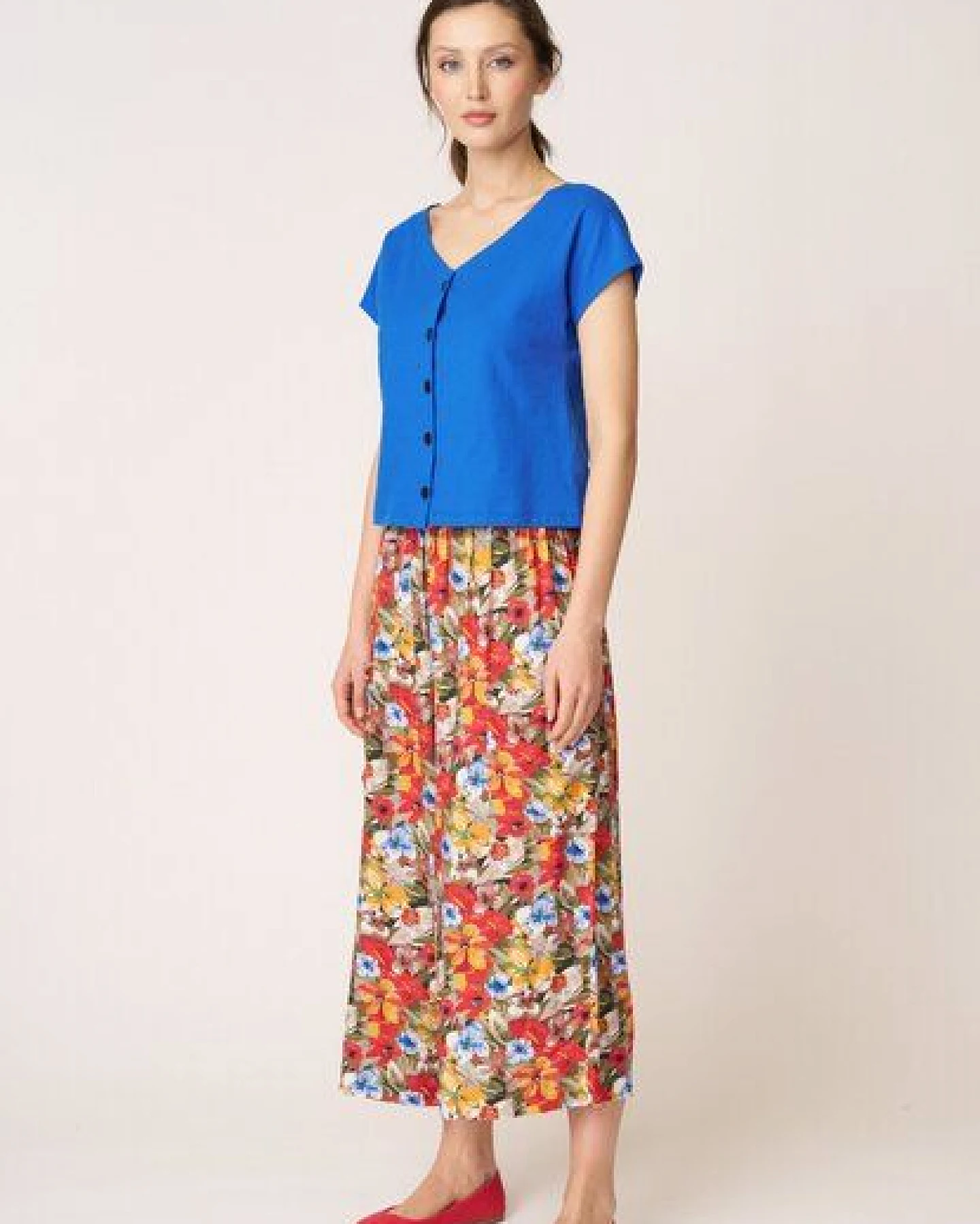 LANA Organic Shirt mit Knopfleiste, Modell Edda – Ansicht 2