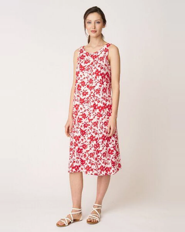 LANA Organic Sommerkleid mit Blumen, Modell Daphne