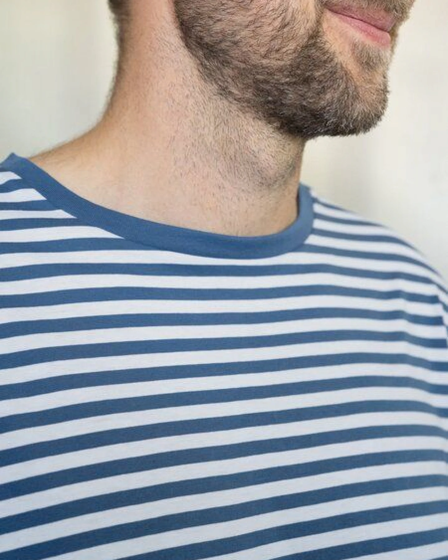 FUXBAU Gestreiftes Männer T-Shirt - blau weiß – Ansicht 3