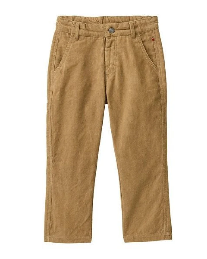 People Wear Organic Kord Hose, blau und braun, uni, Bio-Baumwolle