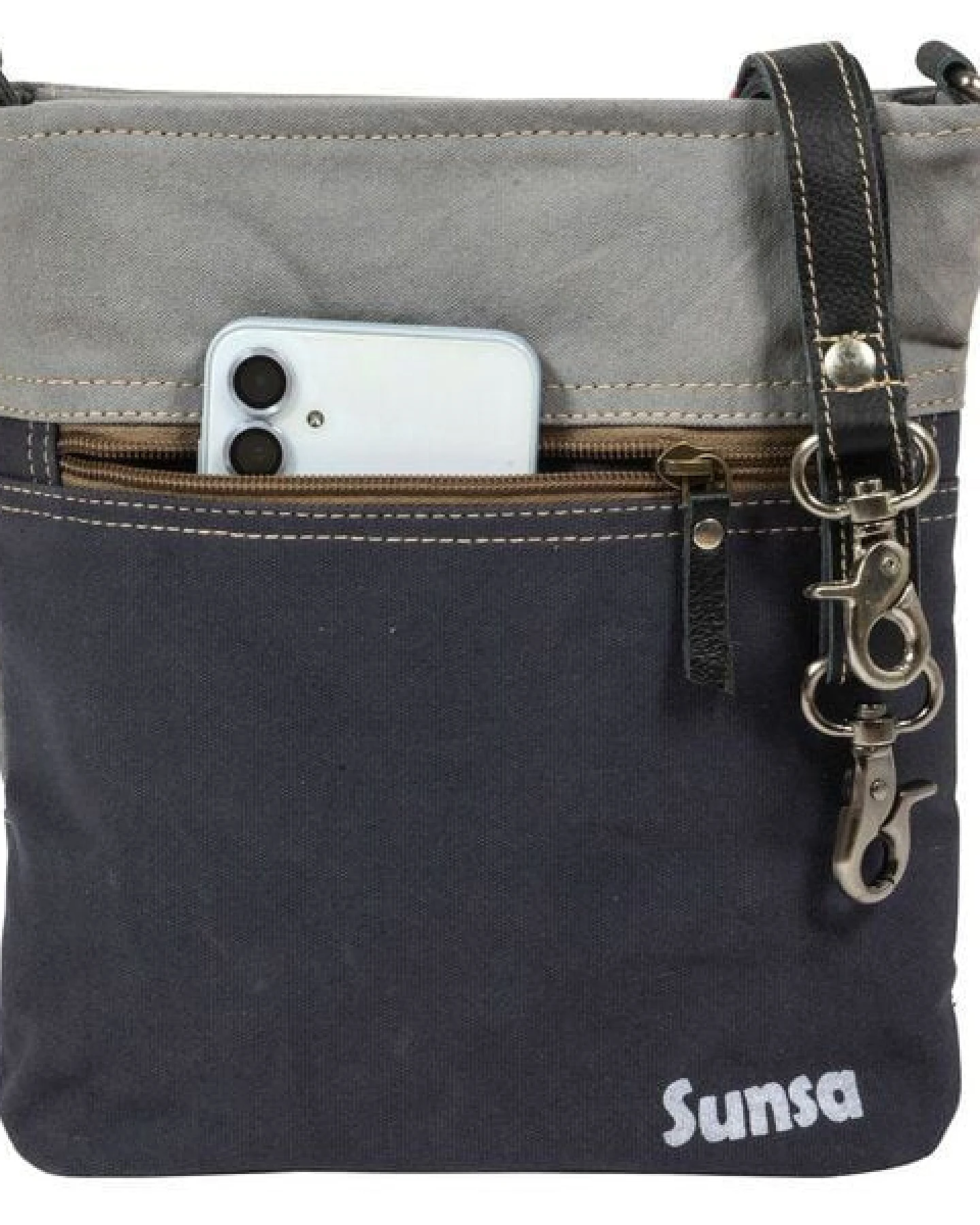Sunsa Maritim Umhängetasche. Blaue Crossover Tasche. Schultertasche – Ansicht 4
