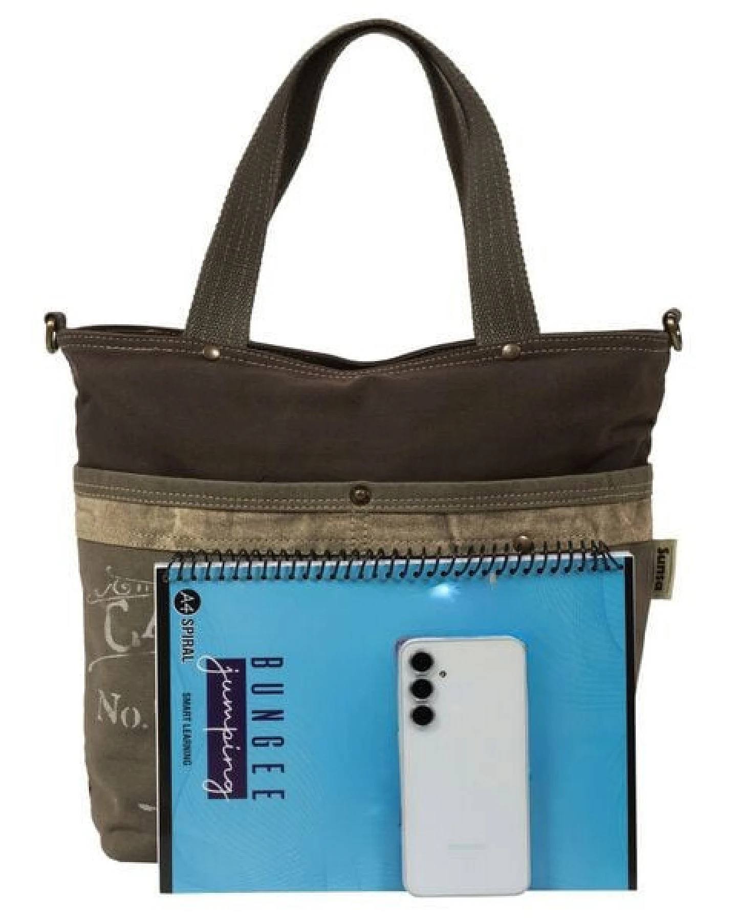 Sunsa Canvas Handtasche. Vintage Schultertasche. Vegane Damentasche – Ansicht 4