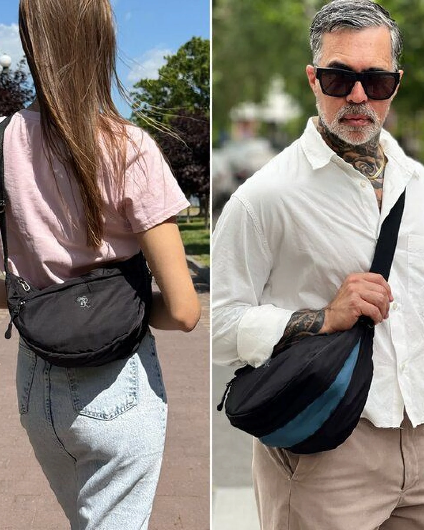 FUCHS & REBELL - BELA Bike Moon Bag – Fester Halt beim Fahren durch 3-Punkt-Gurt – Ansicht 2