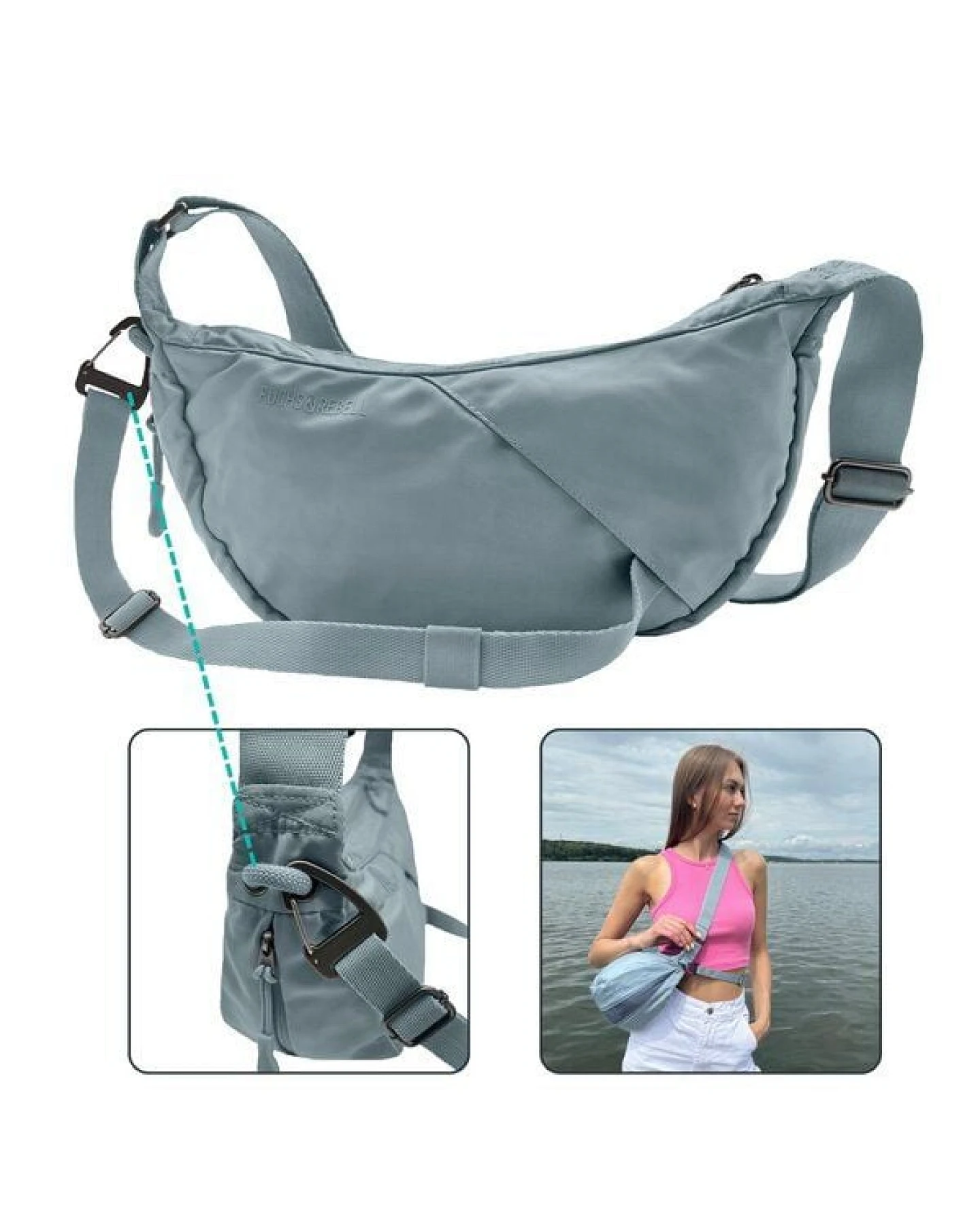 FUCHS & REBELL - BELA Bike Moon Bag – Fester Halt beim Fahren durch 3-Punkt-Gurt – Ansicht 4