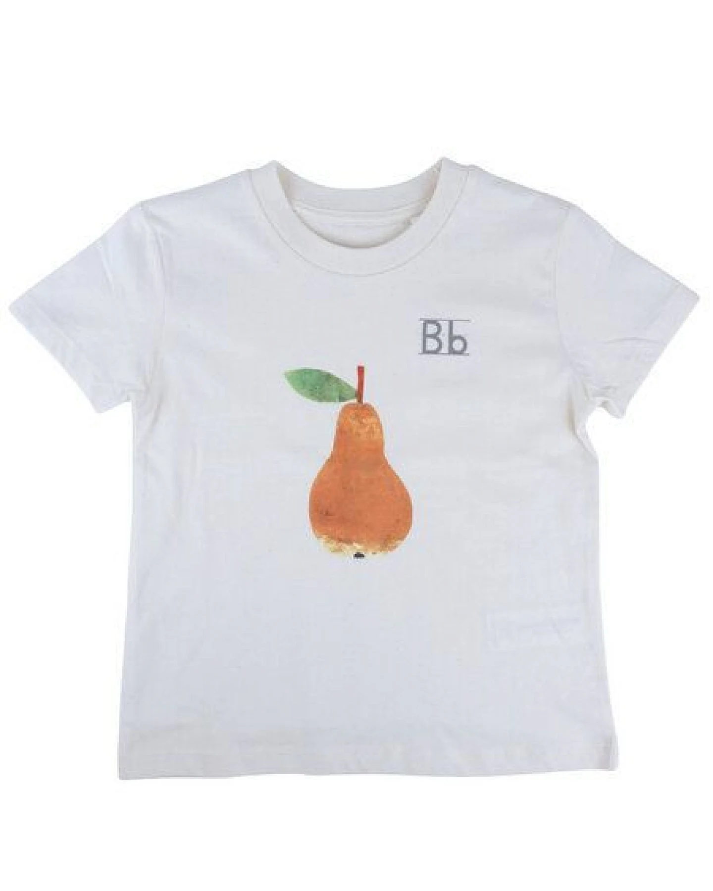 Meladi Kinder Shirt aus Biobaumwolle - Birne auf Natural Raw – Ansicht 4