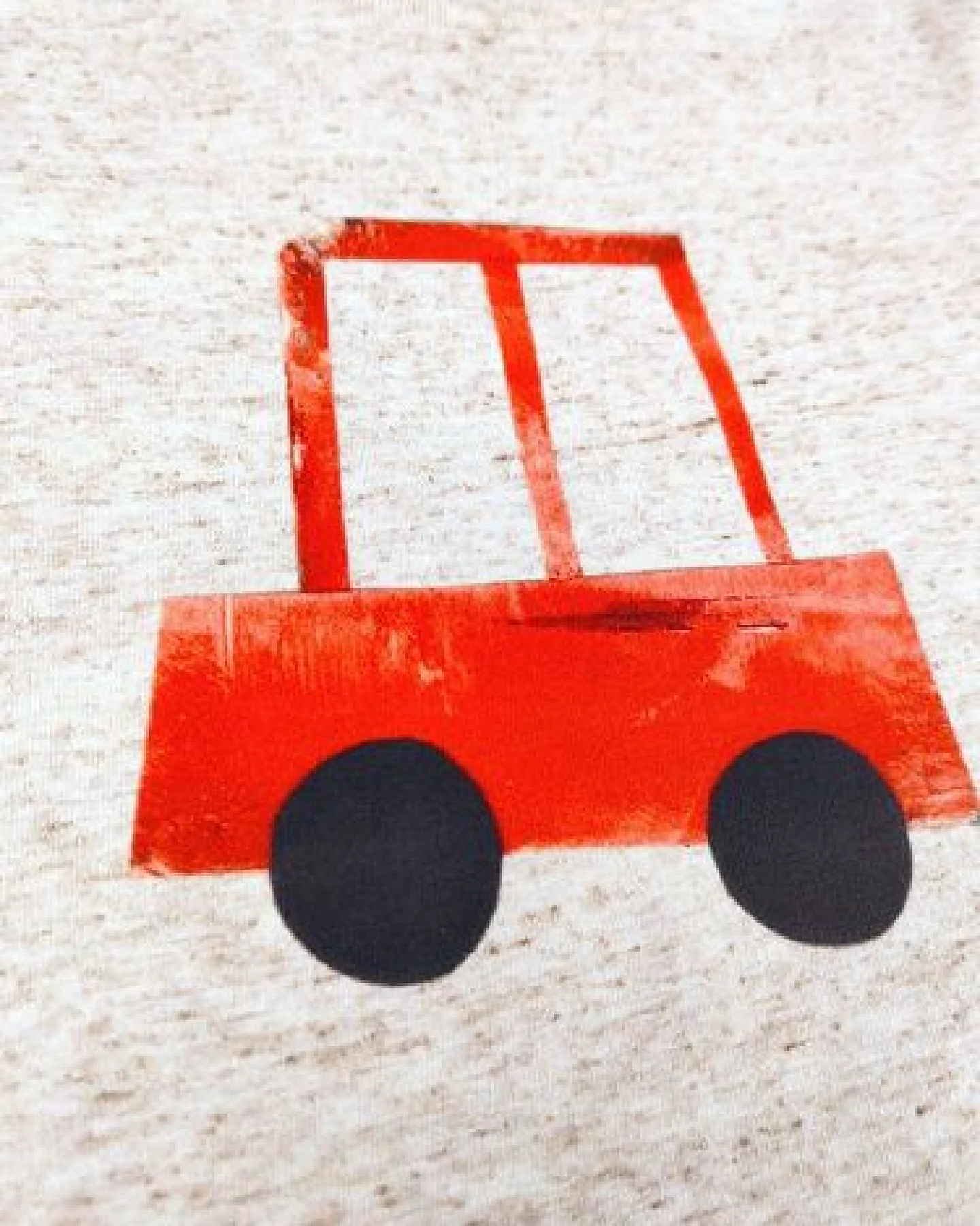 Meladi Kinder Shirt aus Biobaumwolle - Rotes Auto aus Eco Heather – Ansicht 4