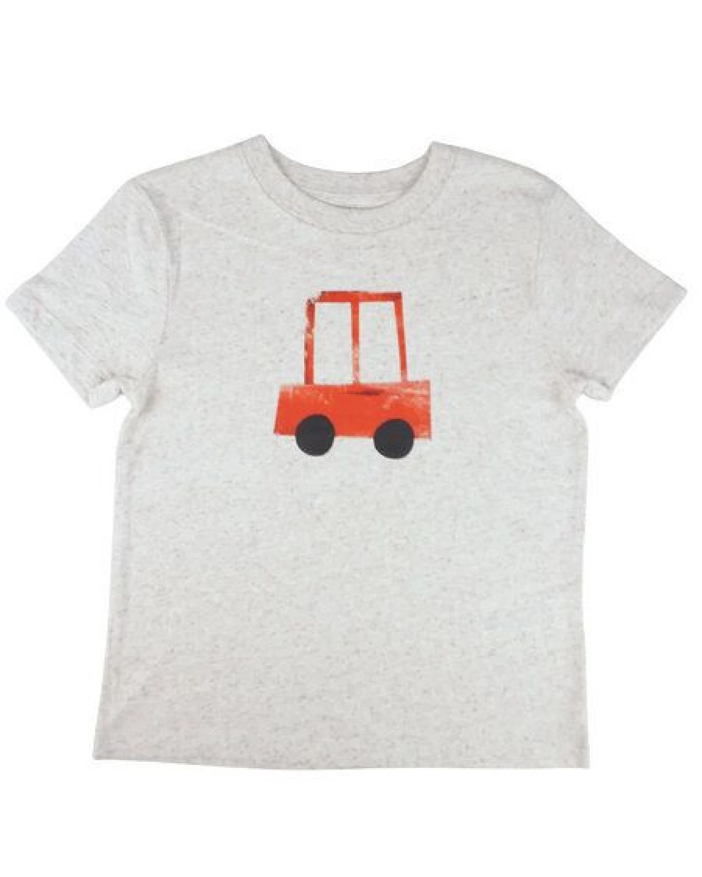 Meladi Kinder Shirt aus Biobaumwolle - Rotes Auto aus Eco Heather – Ansicht 3
