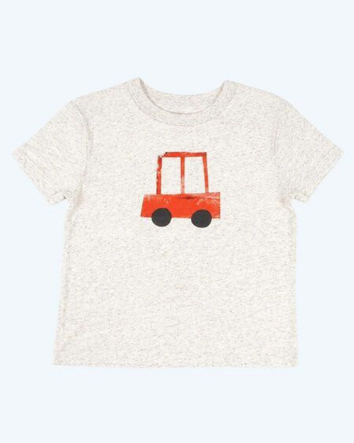 MELAdi Kinder Shirt aus Biobaumwolle - Rotes Auto aus Eco Heather – Ansicht 2