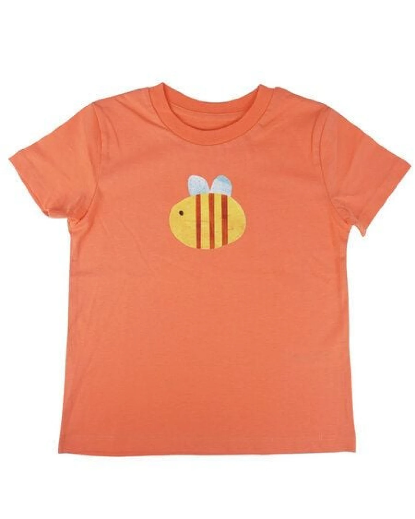 Meladi Kinder Shirt aus Biobaumwolle - Hummel auf Orange – Ansicht 3