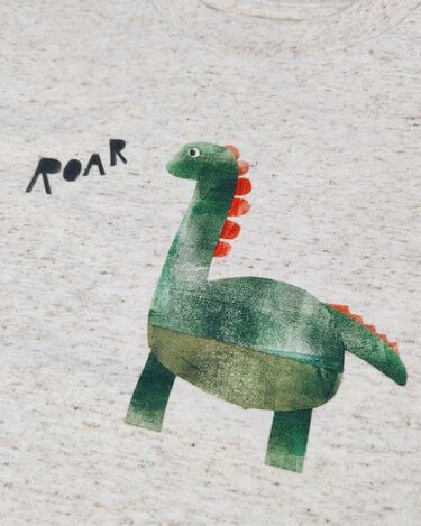 Meladi Kinder Shirt aus Biobaumwolle - Dinosaurier aus Eco Heather – Ansicht 4