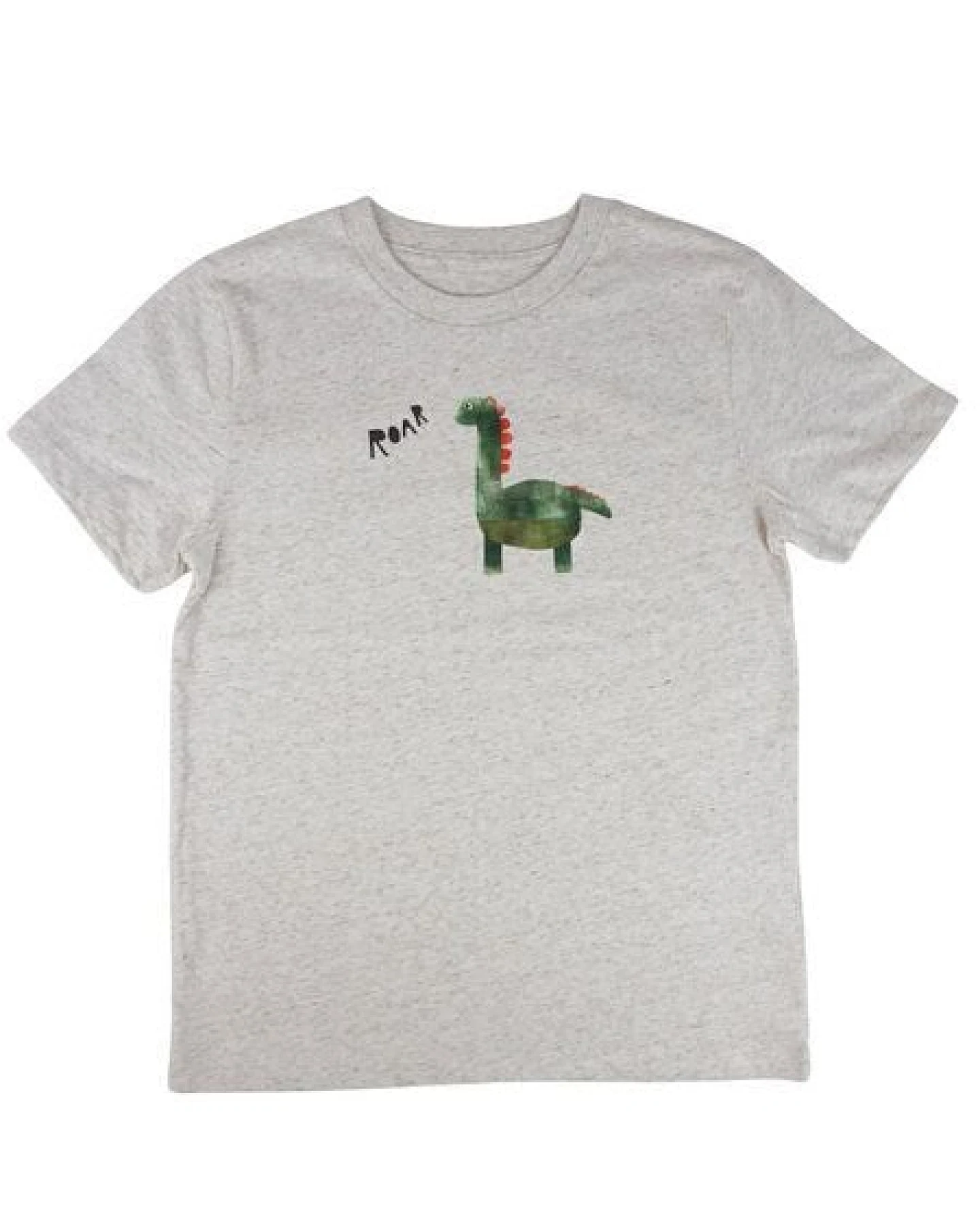 Meladi Kinder Shirt aus Biobaumwolle - Dinosaurier aus Eco Heather – Ansicht 3