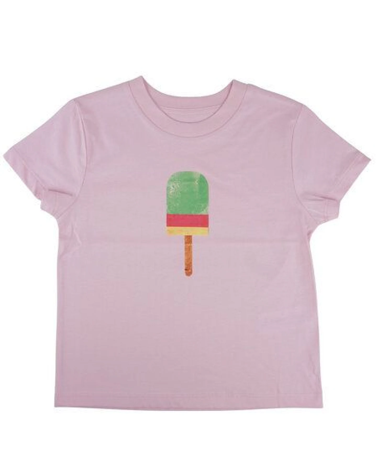 Meladi Kinder Shirt aus Biobaumwolle - Eis am Stiel auf Pink – Ansicht 3