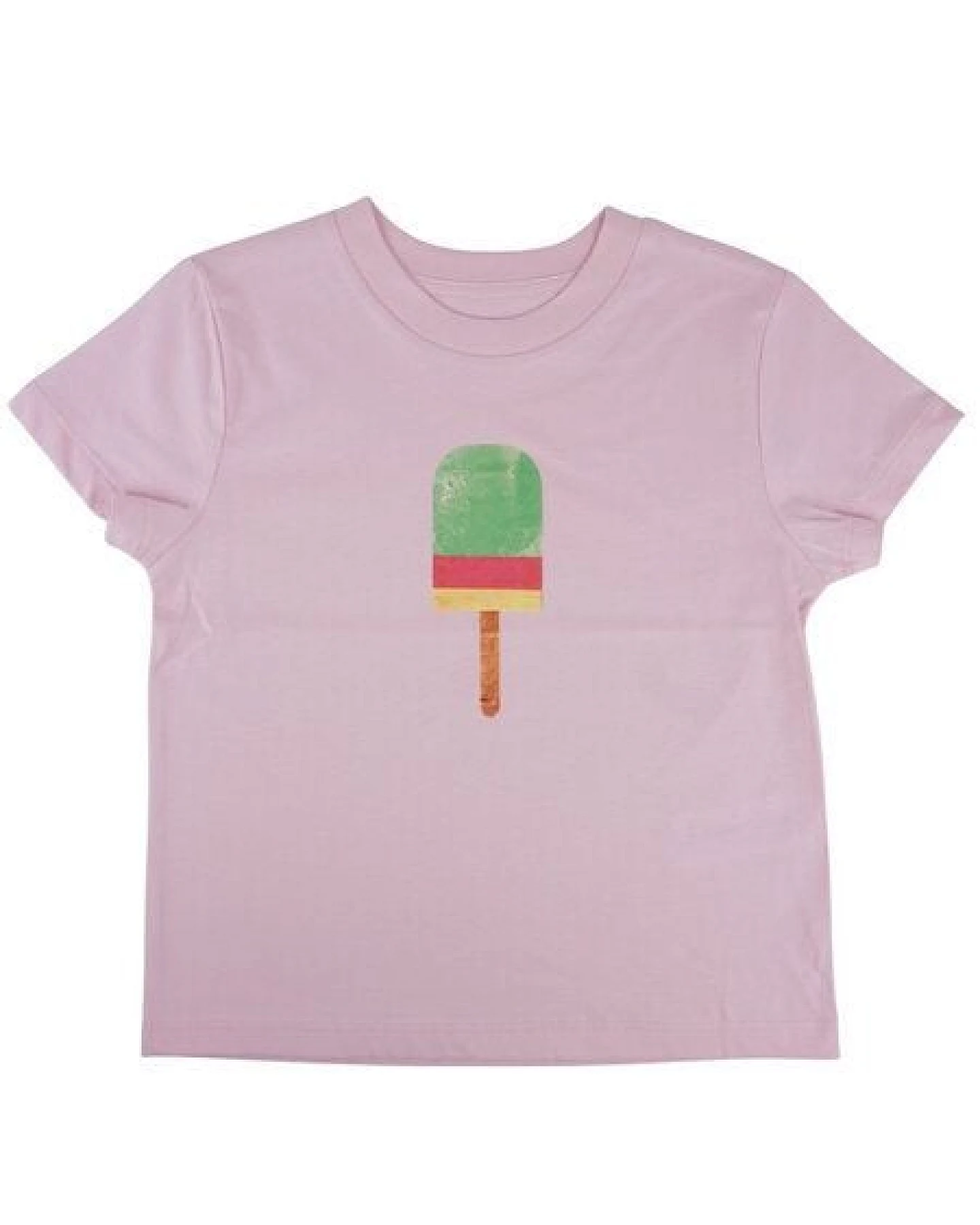 Meladi Kinder Shirt aus Biobaumwolle - Eis am Stiel auf Pink – Ansicht 4