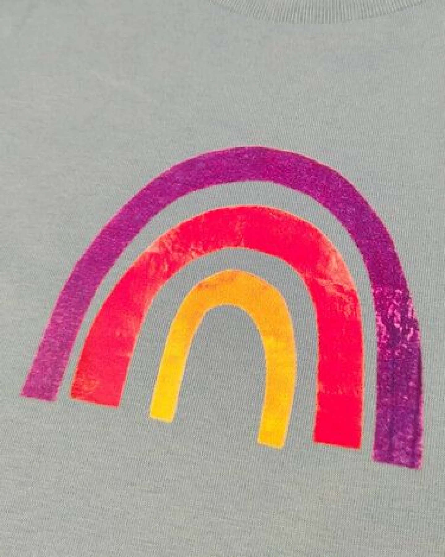 Meladi Kinder Shirt aus Biobaumwolle - Regenbogen auf Türkis – Ansicht 3
