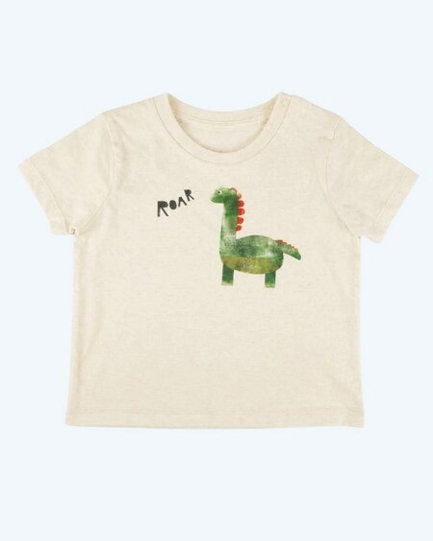 MELAdi Kinder Baby - Shirt aus Biobaumwolle - Dinosaurier auf Natural Raw – Ansicht 2