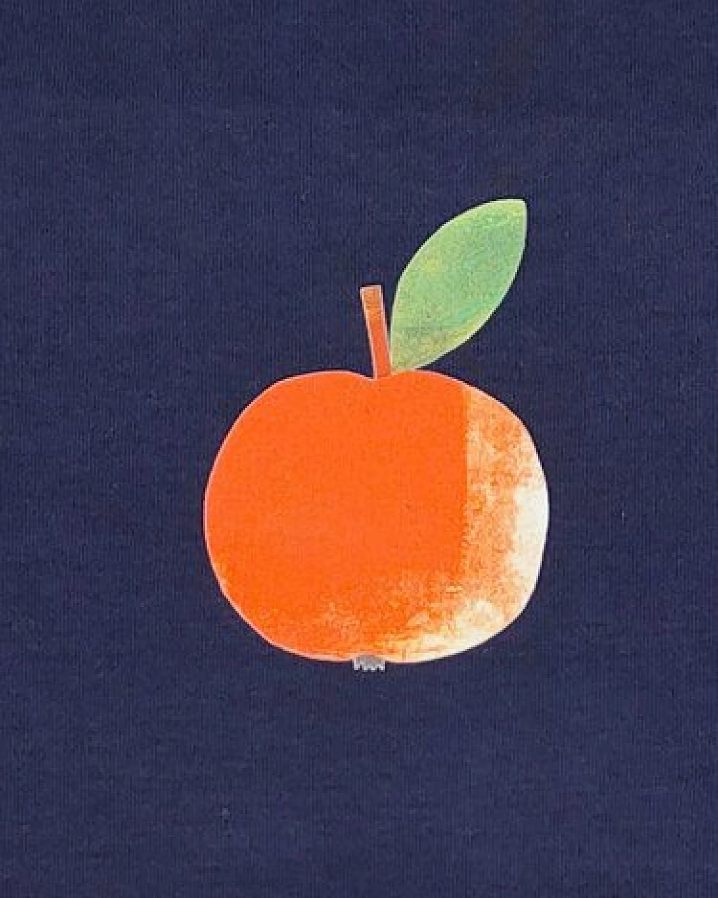 Meladi Kinder Baby-Body aus Biobaumwolle - Apfel auf Navy Blau – Ansicht 3