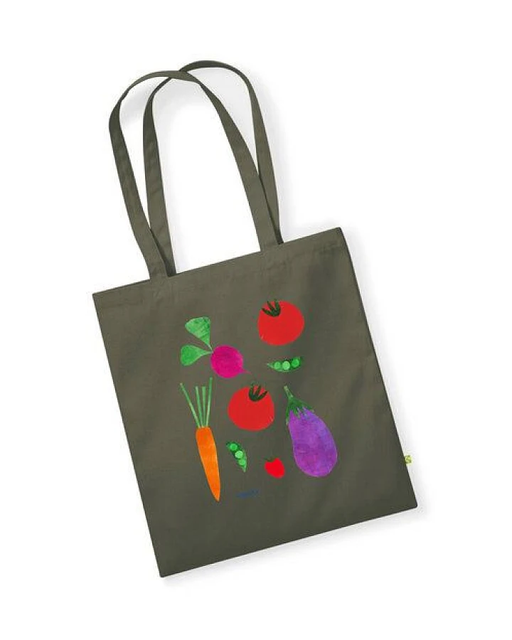 Meladi Tragetasche / Tote Bag aus Biobaumwolle - Verdure auf Organic Green