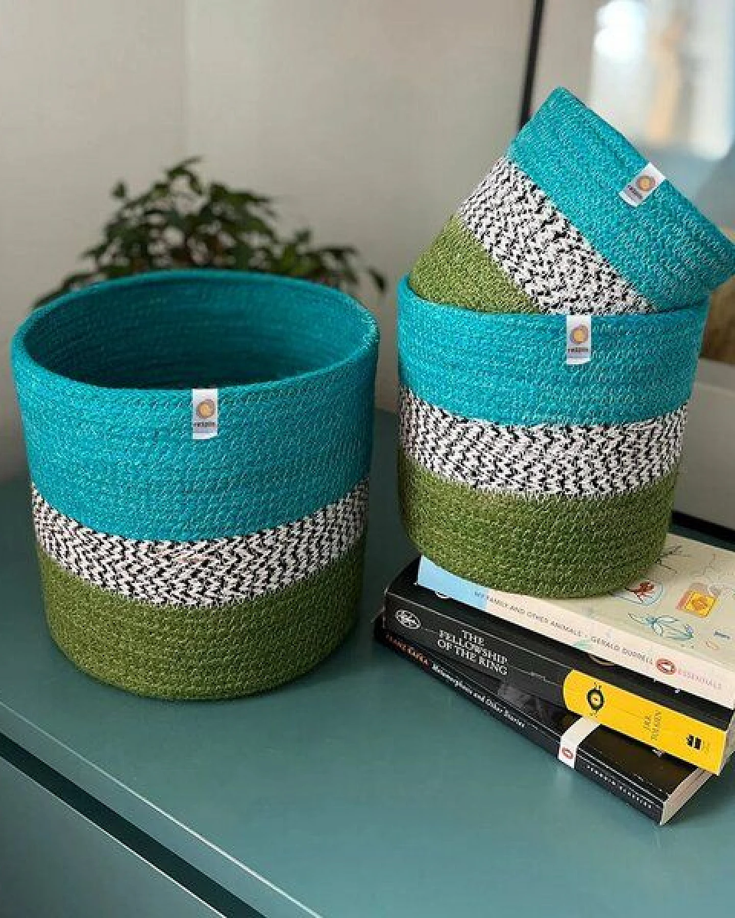 reSpiin 3er-Set große Jute-Körbe - Zickzack – Ansicht 2