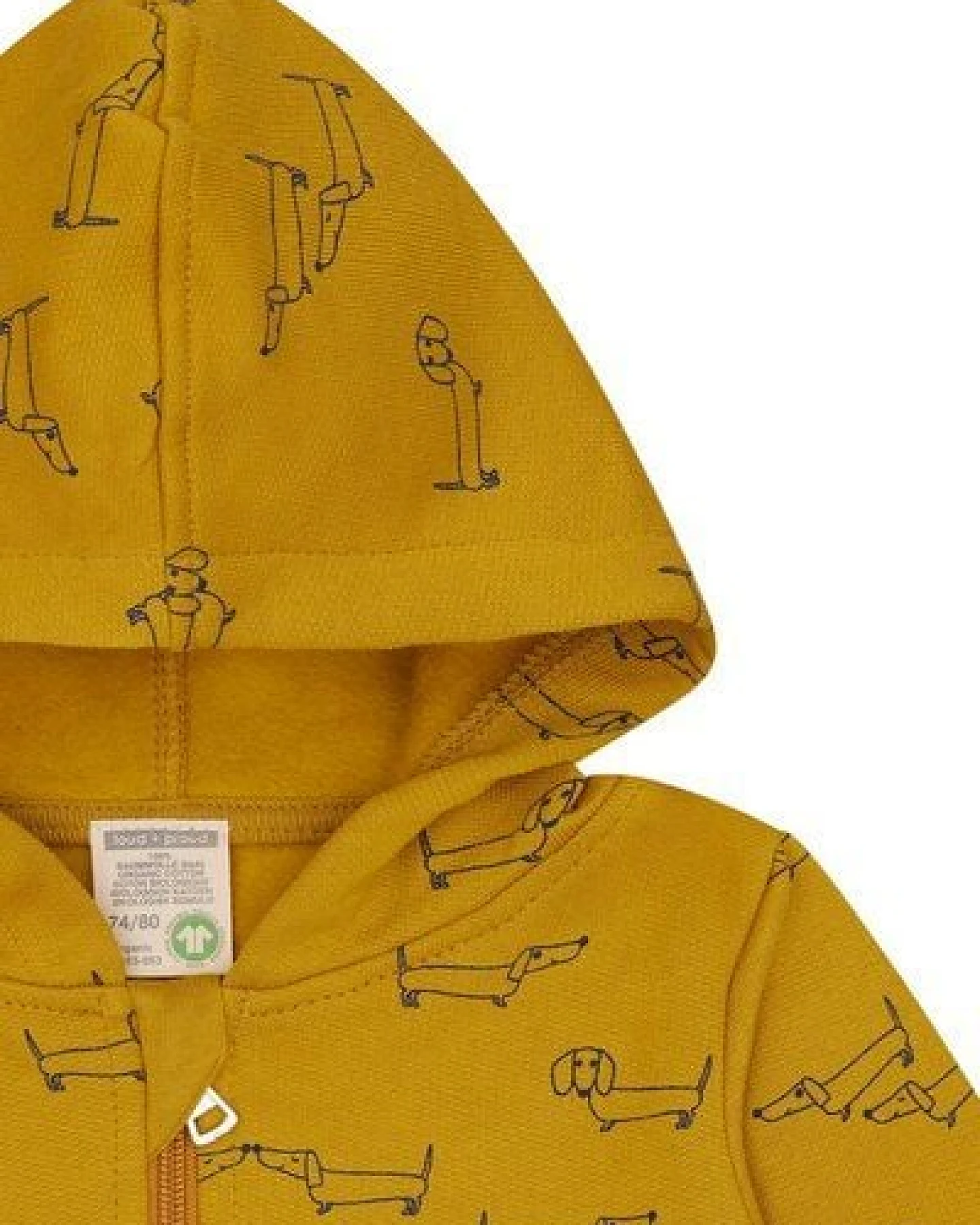 loud + proud Babys & Kinder Sweatjacke mit Kapuze, GOTS-zertifiziert – Ansicht 3