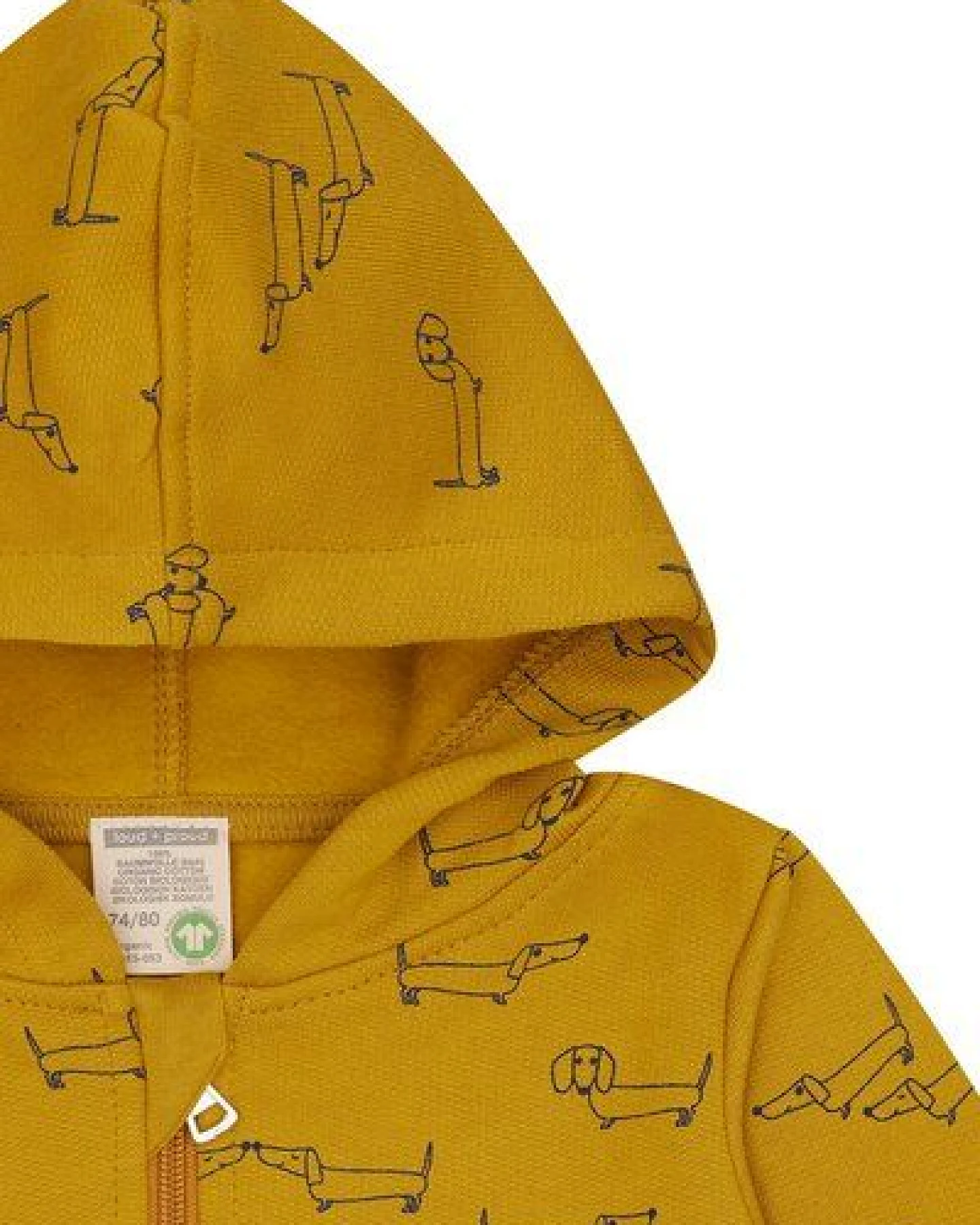 loud + proud Babys & Kinder Sweatjacke mit Kapuze, GOTS-zertifiziert – Ansicht 3