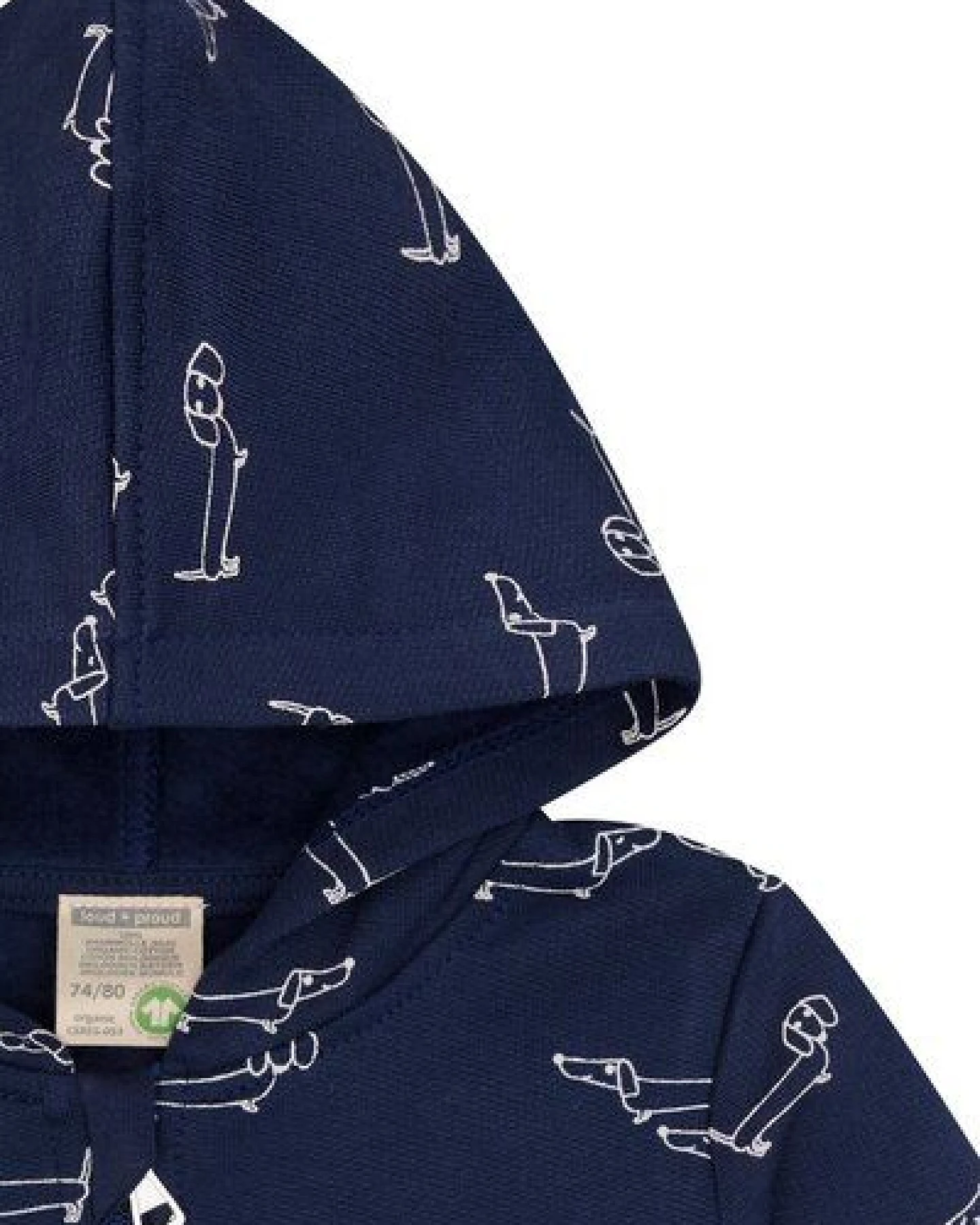 loud + proud Babys & Kinder Sweatjacke mit Kapuze, GOTS-zertifiziert – Ansicht 3