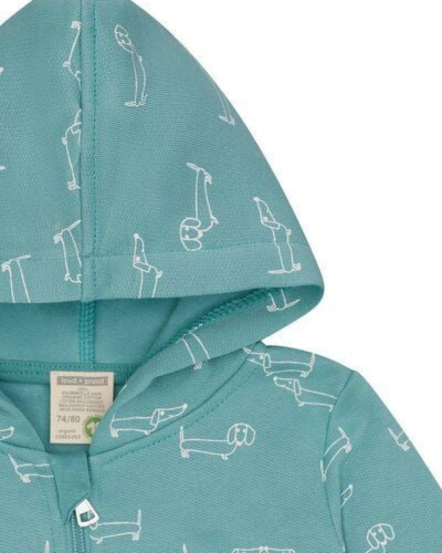 loud + proud Babys & Kinder Sweatjacke mit Kapuze, GOTS-zertifiziert – Ansicht 3