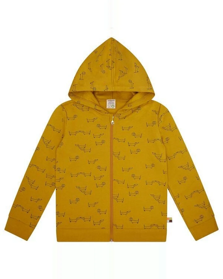 loud + proud Kinder Sweatjacke mit Kapuze, GOTS-zertifiziert