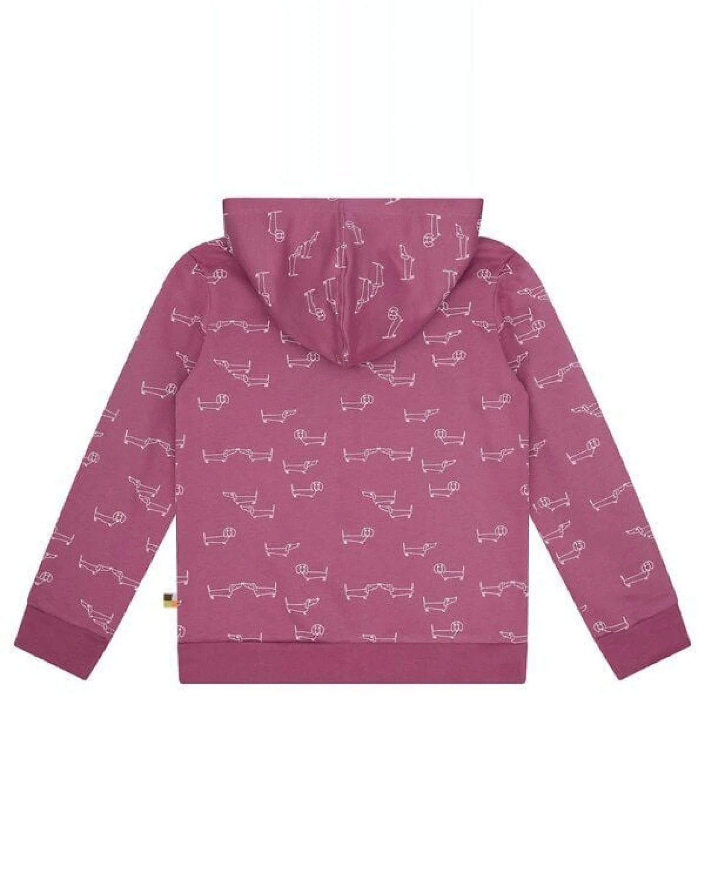 loud + proud Kinder Sweatjacke mit Kapuze, GOTS-zertifiziert – Ansicht 2