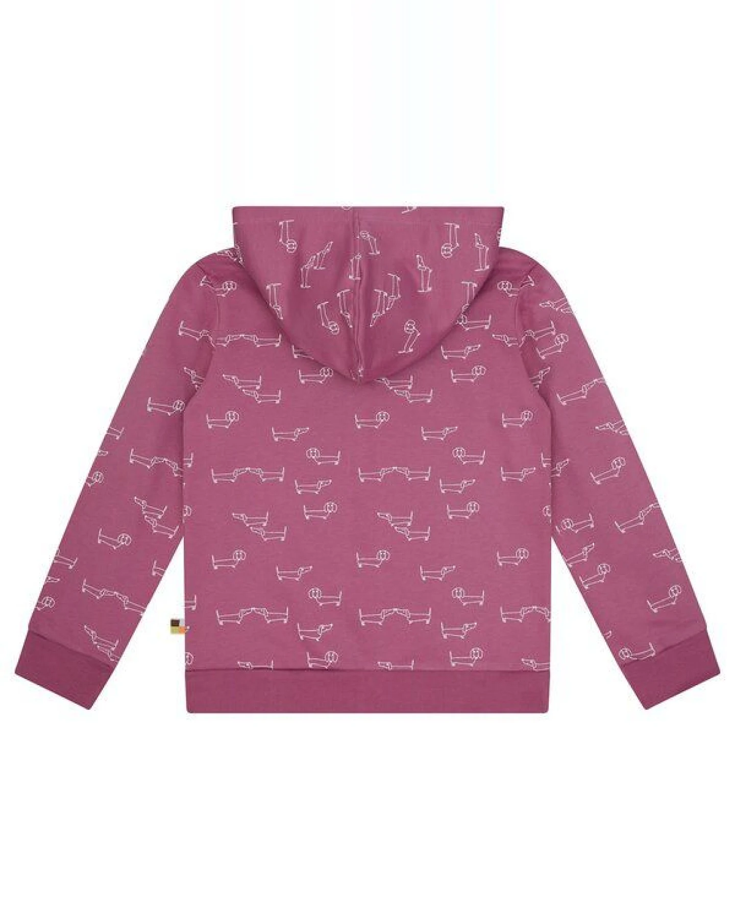 loud + proud Kinder Sweatjacke mit Kapuze, GOTS-zertifiziert – Ansicht 2