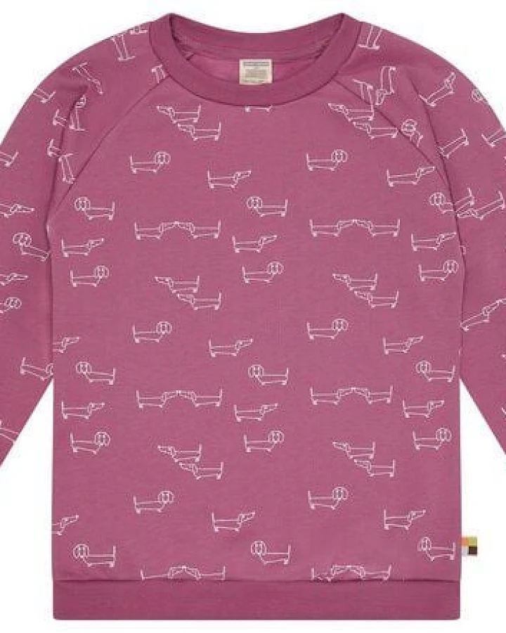 loud + proud Kinder Sweatshirt mit Alloverdruck, GOTS-zertifiziert
