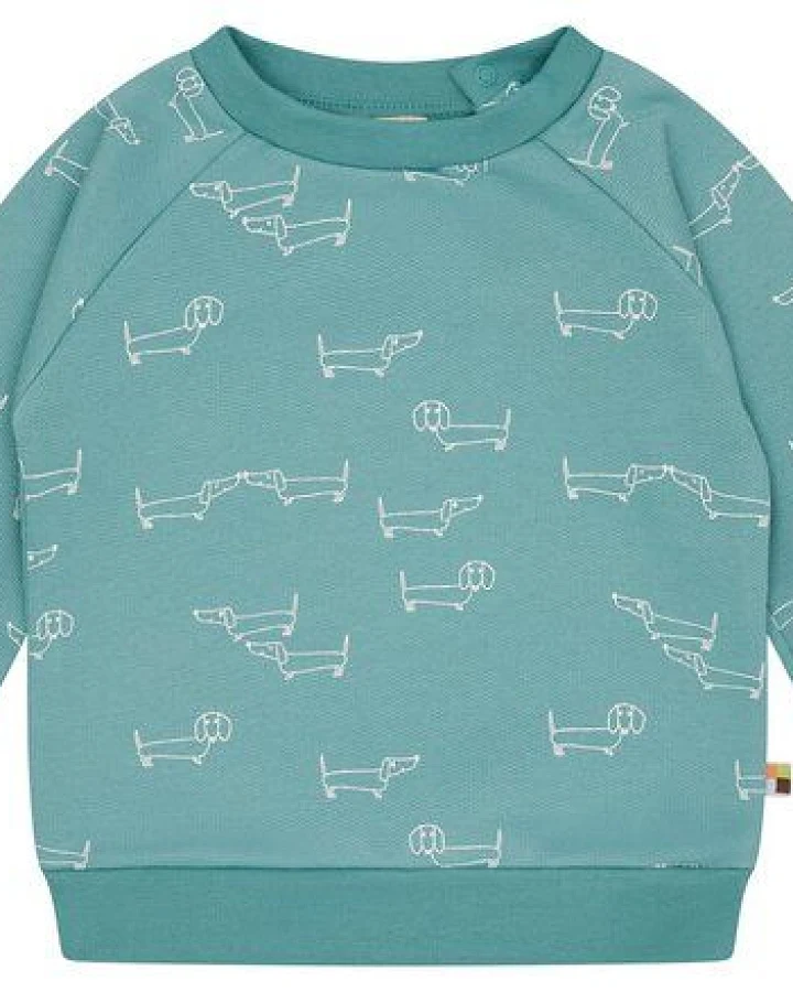loud + proud Babys & Kinder Sweatshirt mit Alloverdruck, GOTS-zertifiziert
