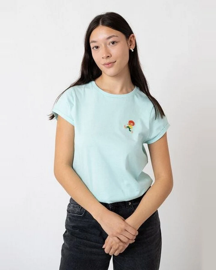 Bavarian Caps Damen T-Shirt Pumuckl - Hellblau